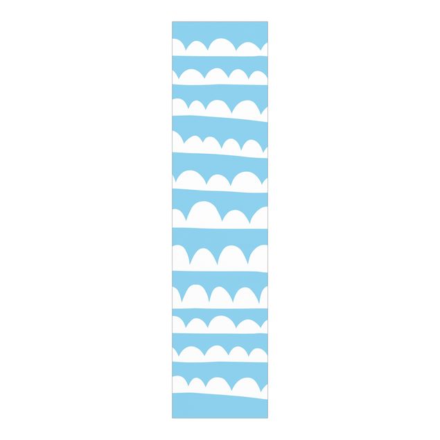 Schiebegardinen Schiene 3-läufig Gezeichnete Weiße Wolkenbänder im Blauen Himmel