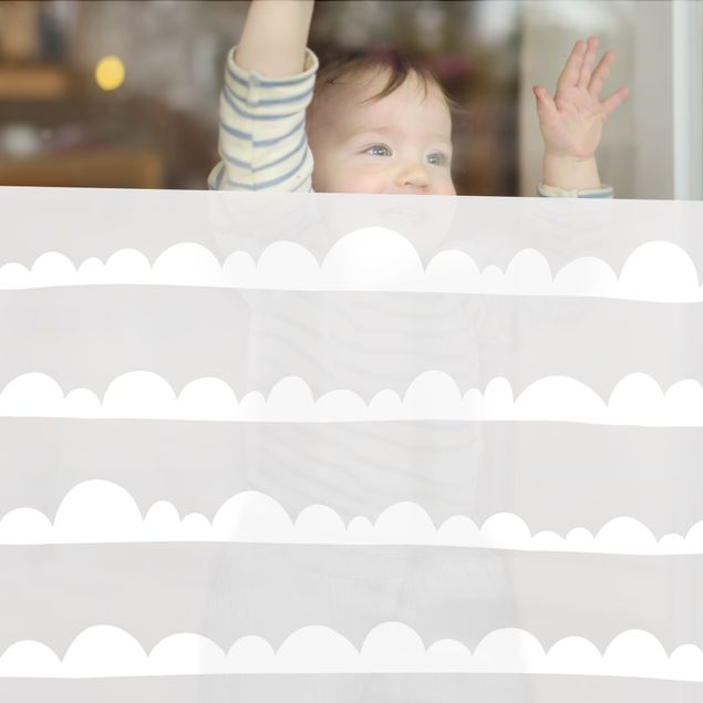 Folie für Fenster Gezeichnete Wolkenbänder