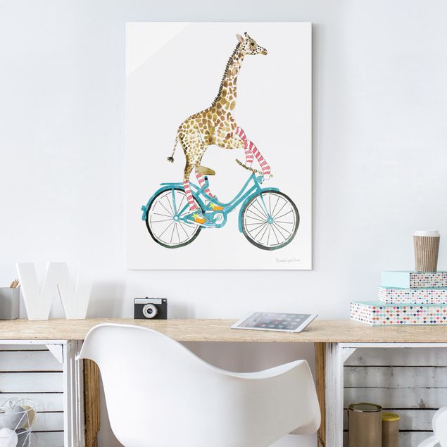 Wandbilder Tiere Giraffe auf Freudenfahrt II