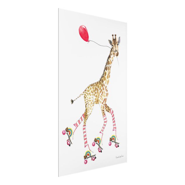 Schöne Wandbilder Giraffe auf Freudenfahrt