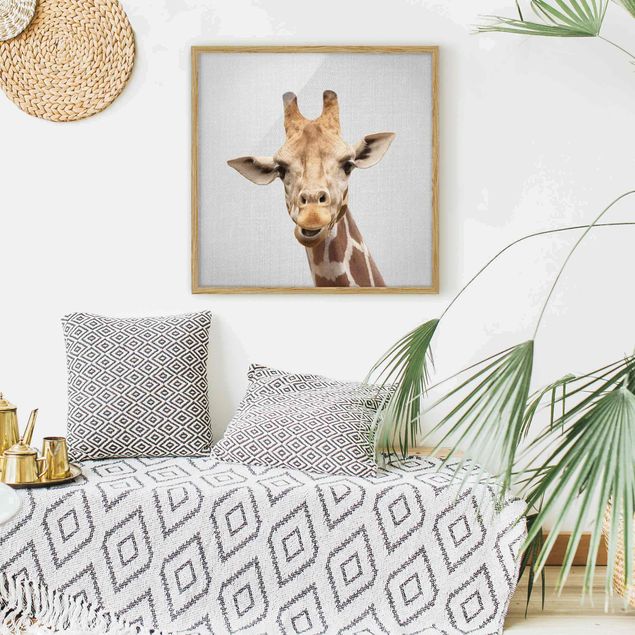 Wandbilder mit Rahmen Giraffe Gundel