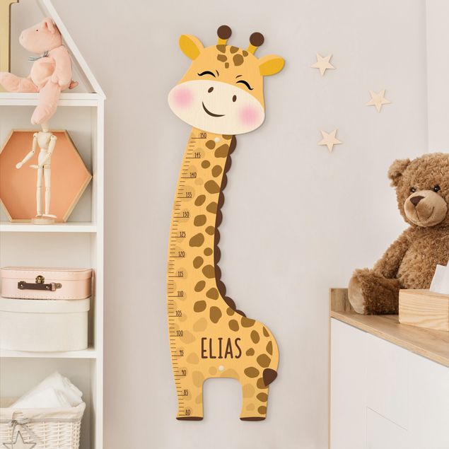 Kindermesslatte - Giraffen Junge mit Wunschname