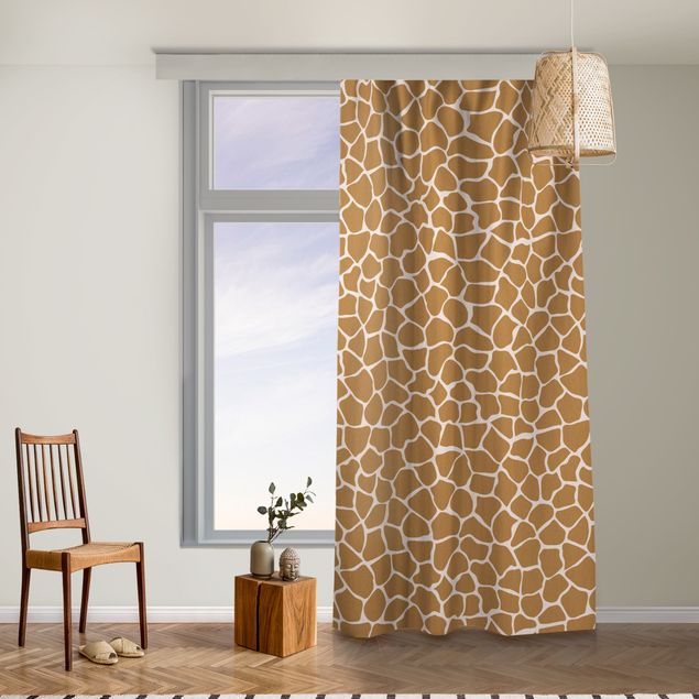 Vorhang modern Giraffen Musterung