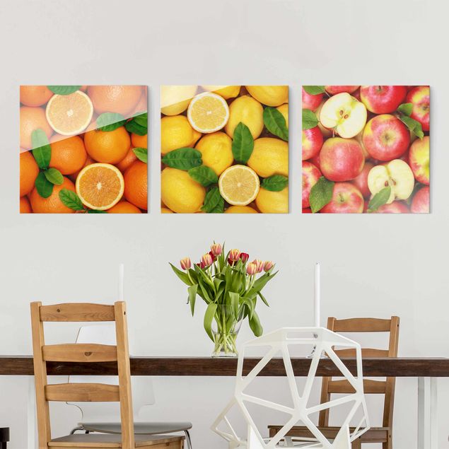 Schöne Wandbilder Früchte Trio