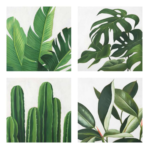 Glasbilder Grün Lieblingspflanzen Tropical Set I