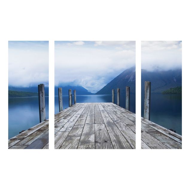 Glasbild Landschaften Nelson Lakes National Park Neuseeland