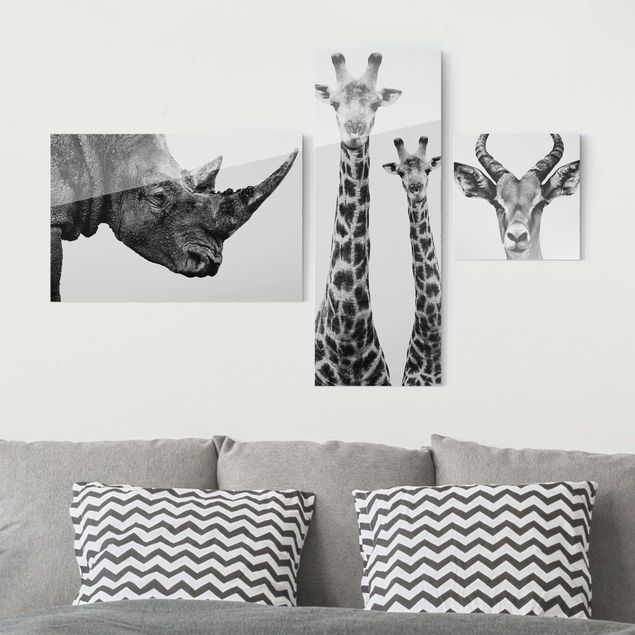 Wandbilder Tiere Safari Trilogie II