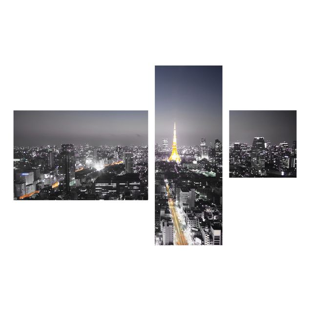 Glasbilder Tokio Collage