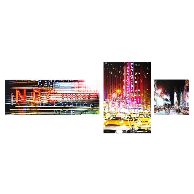 Kunstdruck Philippe Hugonnard Times Square City Lights