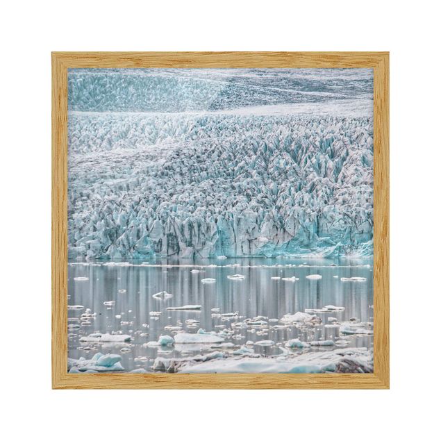 Bild mit Rahmen - Gletscher auf Island - Quadrat