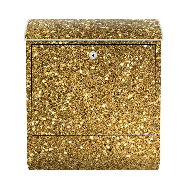 Briefkasten - Glitzer Konfetti in Gold