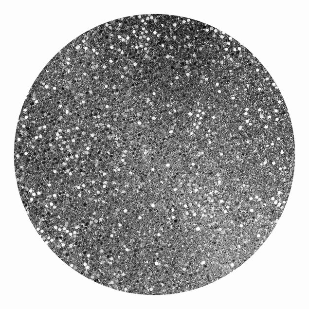 Tapeten mit Muster Glitzer Konfetti in Schwarz-Weiß