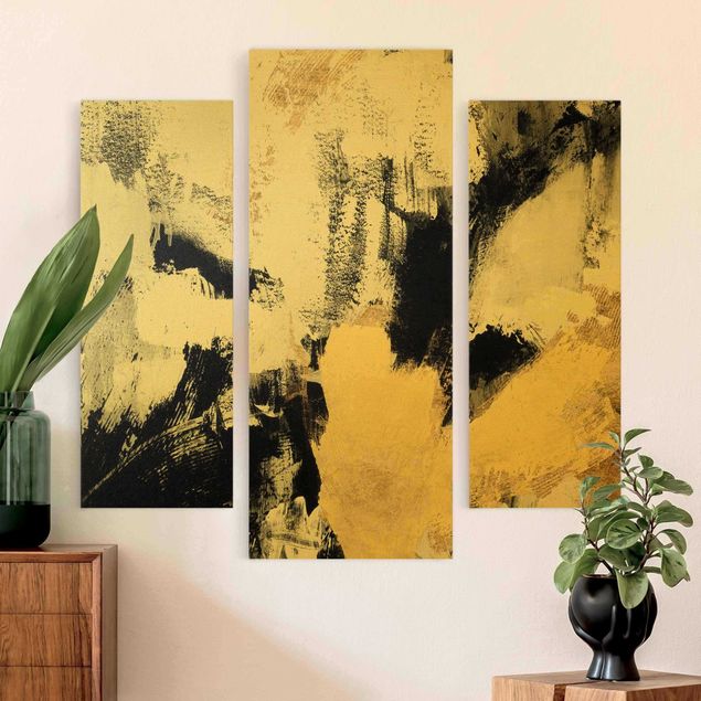 Schöne Wandbilder Gold Collage