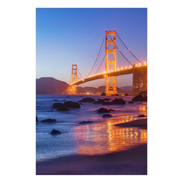 Wandbilder Golden Gate Bridge am Abend