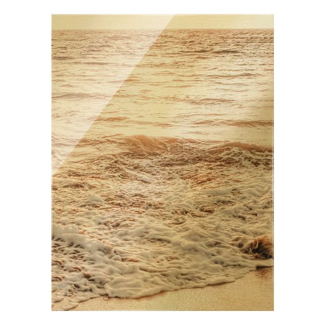 Bilder auf Glas Goldener Strand