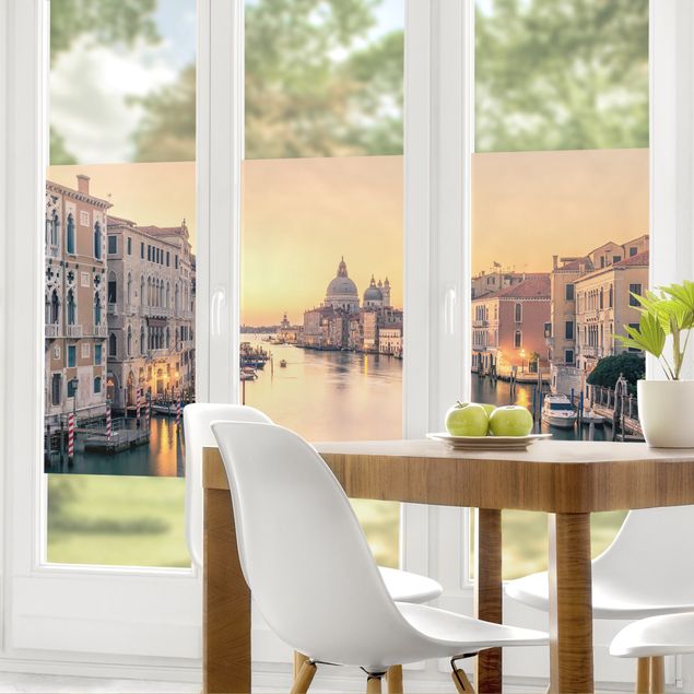 Fensterfolie Farbig Goldenes Venedig