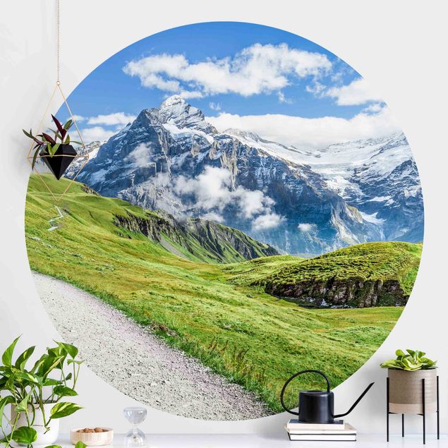 runde Fototapete Grindelwald Panorama