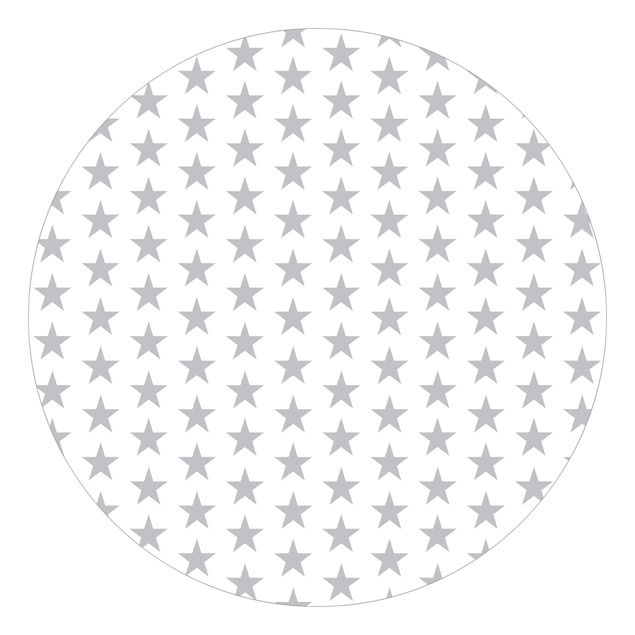 Moderne Tapeten Große graue Sterne auf Weiß