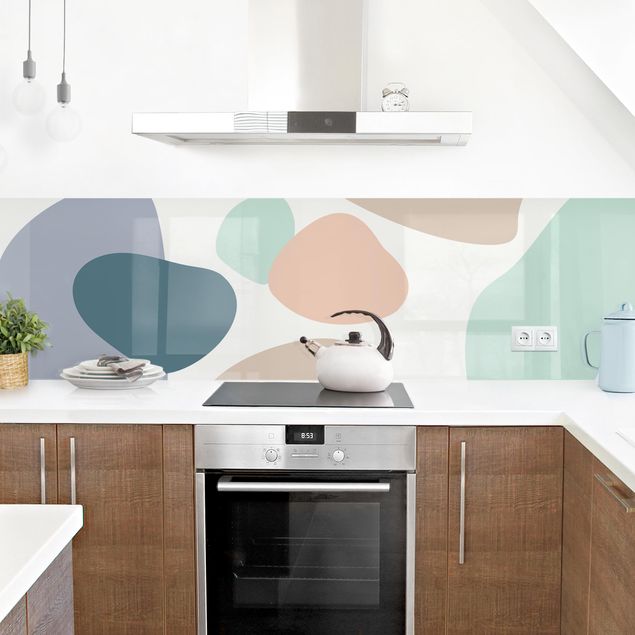 Küchenrückwand Muster Große kreisförmige Elemente - Pastell