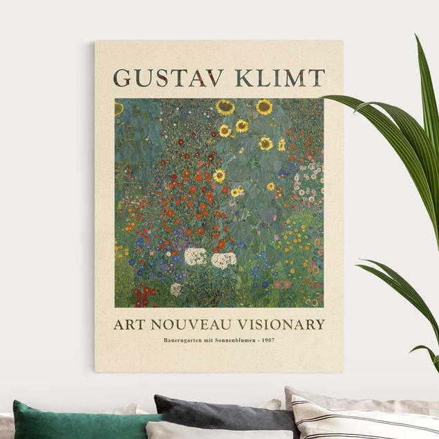 Wandbilder XXL Gustav Klimt - Bauerngarten mit Sonnenblumen - Museumsedition