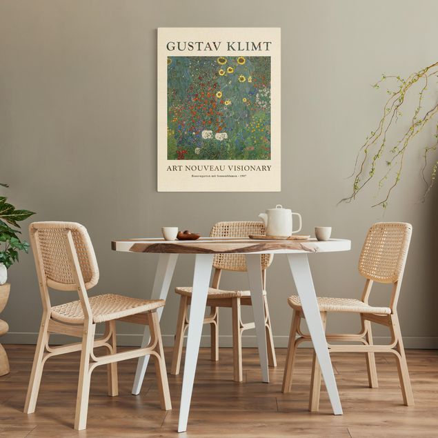 Kunstdrucke auf Leinwand Gustav Klimt - Bauerngarten mit Sonnenblumen - Museumsedition