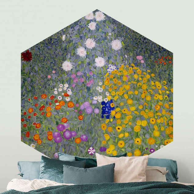 Tapete Blumen Gustav Klimt - Bauerngarten