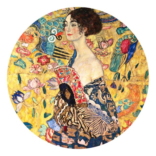 Fototapete Design Gustav Klimt - Dame mit Fächer