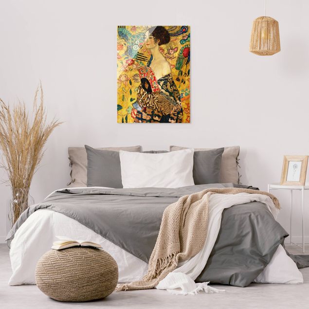 Wandbilder Gustav Klimt - Dame mit Fächer