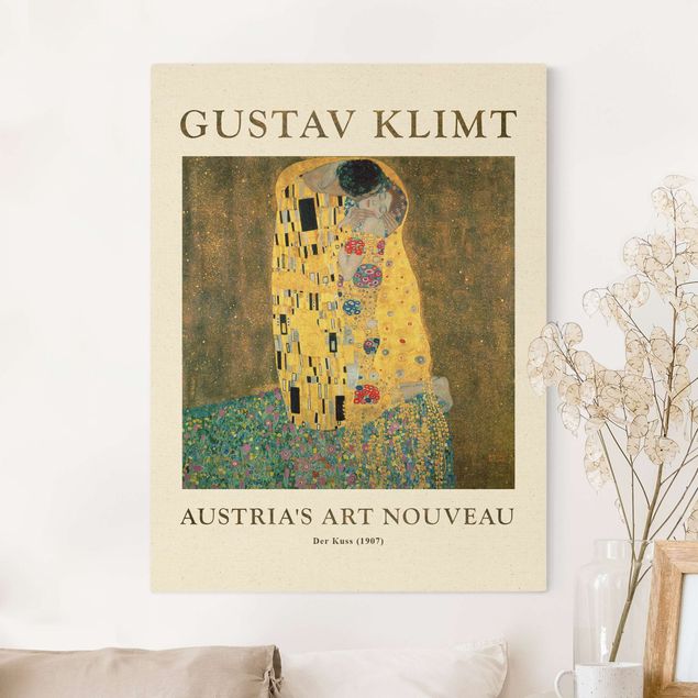 Leinwand Bilder XXL Gustav Klimt - Der Kuß - Museumsedition