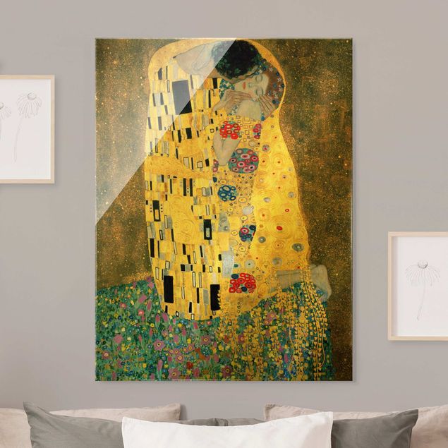 Wandbilder Glas XXL Gustav Klimt - Der Kuß