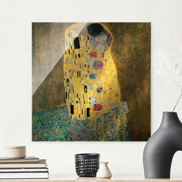 Glasbilder XXL Gustav Klimt - Der Kuß