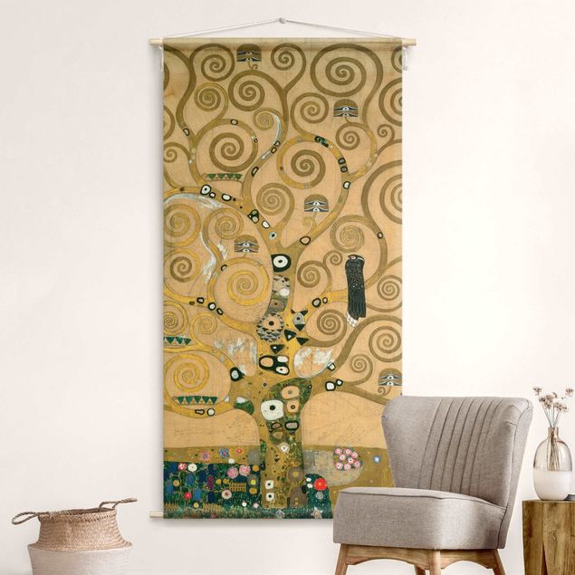 Wandbehang Natur Gustav Klimt - Der Lebensbaum