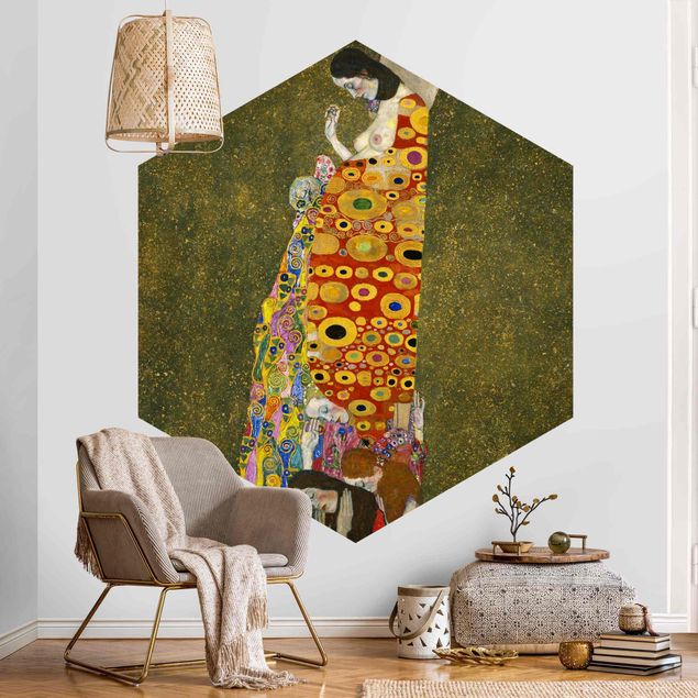 Goldene Tapeten Gustav Klimt - Die Hoffnung II