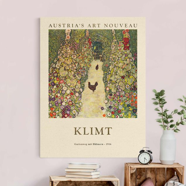 Art Deco Bilder Gustav Klimt - Gartenweg mit Hühnern - Museumsedition