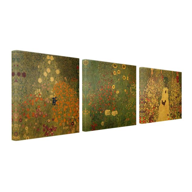 Wandbilder Wohnzimmer modern Gustav Klimt - Im Garten