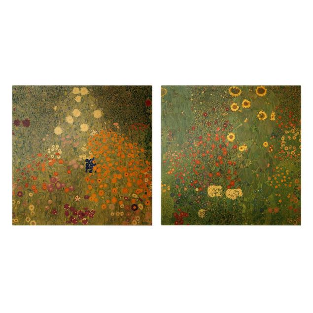 Wandbilder Stillleben Gustav Klimt - Im grünen Garten