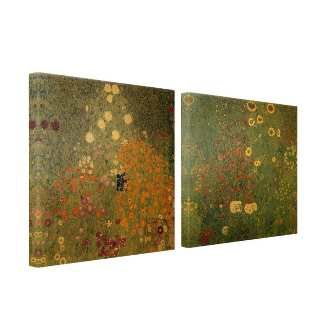 Leinwandbilder Wohnzimmer modern Gustav Klimt - Im grünen Garten
