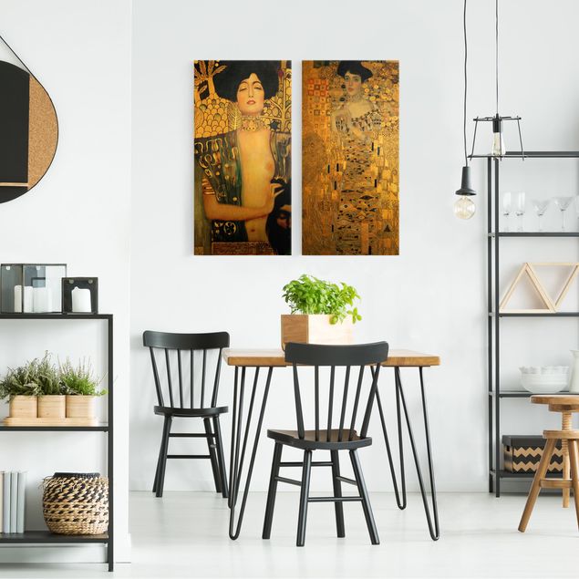 Moderne Leinwandbilder Wohnzimmer Gustav Klimt - Judith und Adele