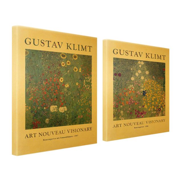 Wandbilder Wohnzimmer modern Gustav Klimt - Bauerngarten - Museumsedition