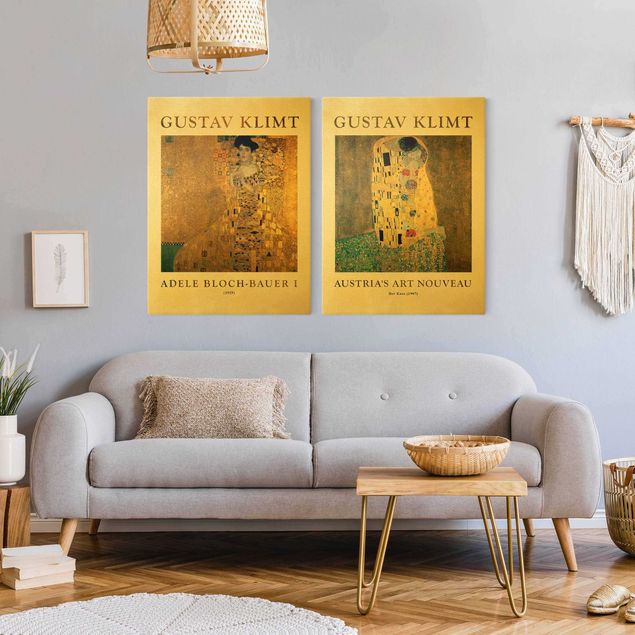 Moderne Leinwandbilder Wohnzimmer Gustav Klimt - Museumseditionen