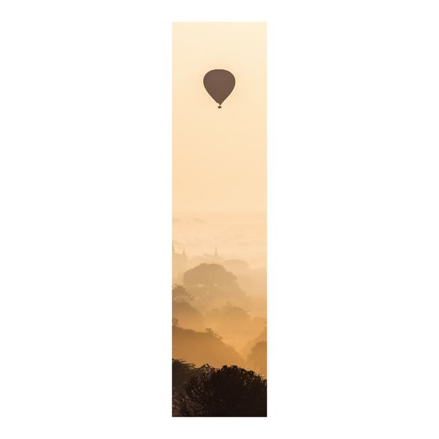 Schiebegardinen mit Motiv 3-teilig Heißluftballon im Nebel