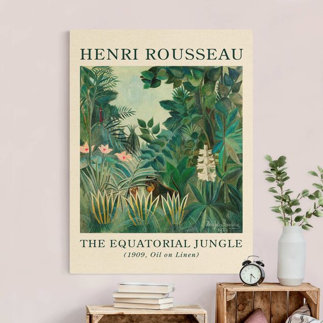 Wandbilder Blumen Henri Rousseau - Dschungel am Äquator - Museumsedition