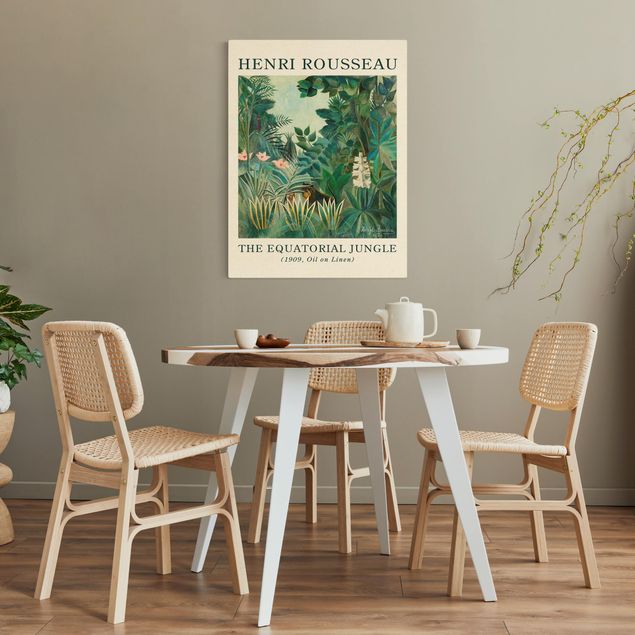 Moderne Leinwandbilder Wohnzimmer Henri Rousseau - Dschungel am Äquator - Museumsedition