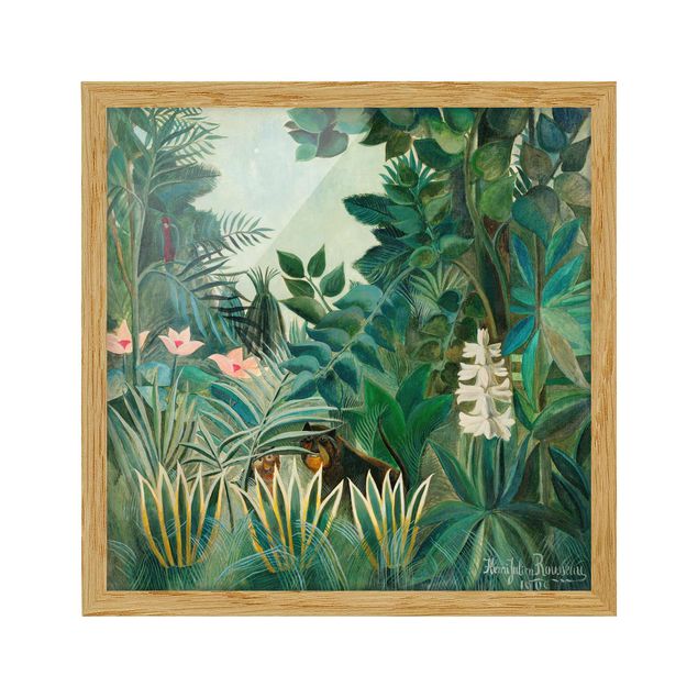 Kunstdrucke mit Rahmen Henri Rousseau - Dschungel am Äquator