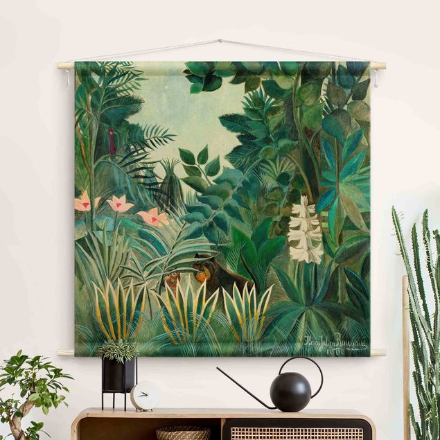 Wandteppich modern Henri Rousseau - Dschungel am Äquator