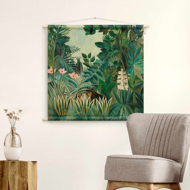 Wandteppich Kunst Henri Rousseau - Dschungel am Äquator