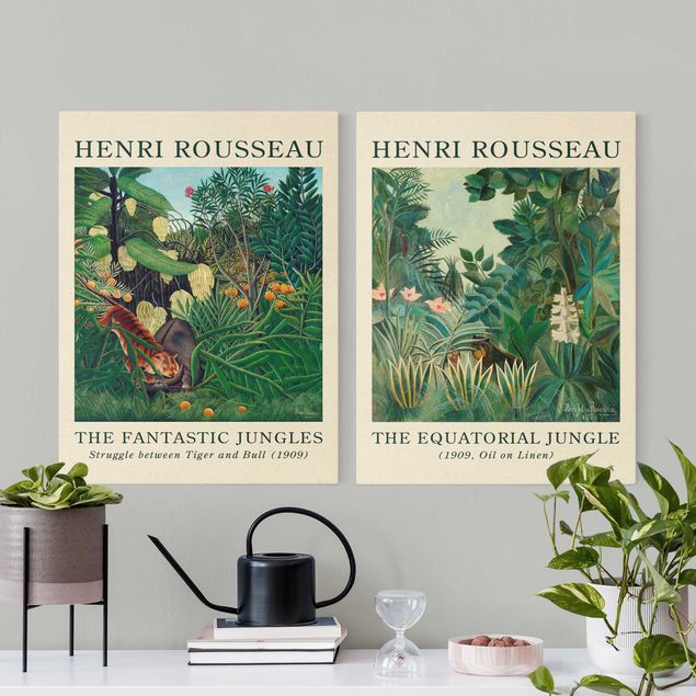 Leinwandbilder Tiger Henri Rousseau - Museumsedition Dschungel am Äquator