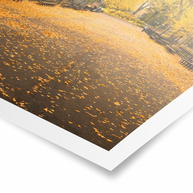 Poster - Herbst im Central Park - Hochformat 3:4