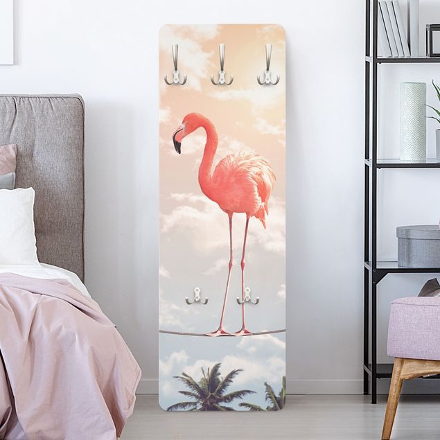 Garderobenpaneel Himmel mit Flamingo