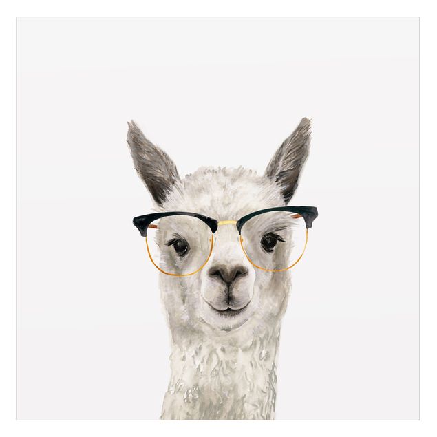 Fensterbilder XXL Hippes Lama mit Brille I